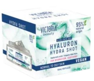 VICTORIA BEAUTY Hyaluron Hydra Shot gēls sejas krēms, 50 ml