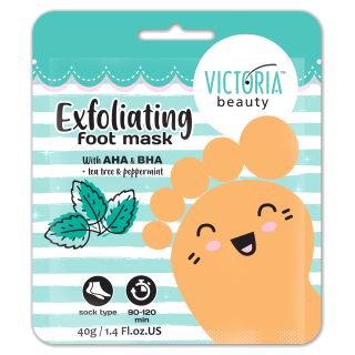 VICTORIA BEAUTY With Peppermint and Tea Tree Exfoliating maska kājām, 40 g