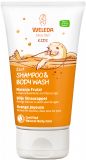 WELEDA Kids Happy Orange šampūns un mazgāšanās līdzeklis, 150 ml