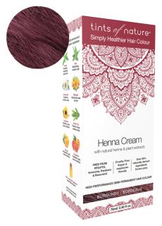 TINTS OF NATURE Henna Cream Burgundy matu krāsa, 70 ml