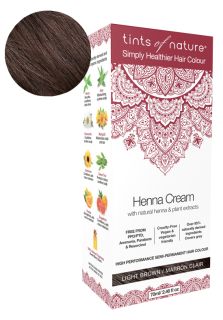 TINTS OF NATURE Henna Cream Light Brown matu krāsa, 70 ml