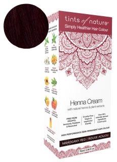 TINTS OF NATURE Henna Cream Mahogany Red matu krāsa, 70 ml