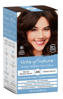 TINTS OF NATURE T4N Natural Medium Brown matu krāsa, 130 ml