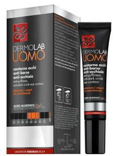 DERMOLAB Uomo Anti-Puffiness and Anti-Dark Circle krēms ādai ap acīm, 15 ml