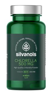 SILVANOLS Chlorella 500mg kapsulas, 60 gab.