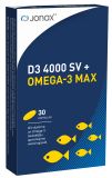 JONAX D3 4000 SV + Omega-3 Max kapsulas, 30 gab.