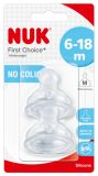 NUK First Choice+ M (6-18 m) Silikona knupis, 2 gab.