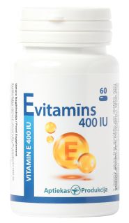 APTIEKAS PRODUKCIJA E Vitamīns 400 IU kapsulas, 30 gab.