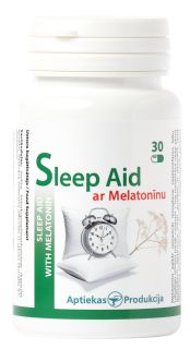 APTIEKAS PRODUKCIJA Sleep Aid ar melatonīnu kapsulas, 30 gab.