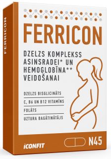 ICONFIT Blister Ferricon kapsulas, 45 gab.