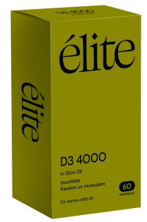 ELITE D3 4000 in Olive Oil kapsulas, 60 gab.