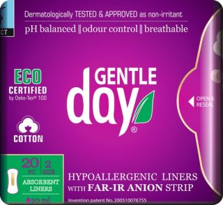 GENTLE DAY Absorbent Cotton ikdienas ieliktnīši, 20 gab.