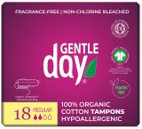 GENTLE DAY Regular Organic Cotton tamponi, 18 gab.