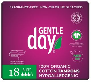 GENTLE DAY Super Organic Cotton tamponi, 18 gab.