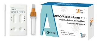 ALL TEST COVID-19 and influenza A+B Antigen Combo Rapid tests, 1 gab.