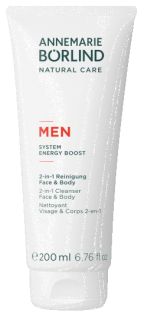 ANNEMARIE BORLIND Men System Energy Boost 2-in-1 Face & Body attīrošs līdzeklis, 200 ml