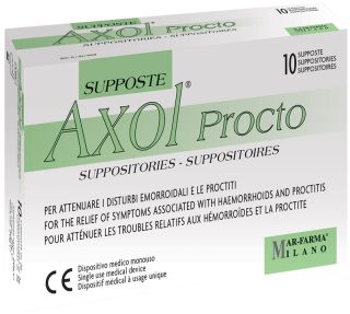 AXOL Procto supozitoriji, 10 gab.