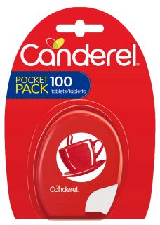 CANDEREL Pocket Pack tabletes, 100 gab.