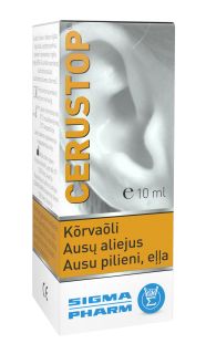 CERUSTOP ausu pilieni, 10 ml