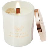 CRYSTALLOVE Clear Quartz & Bergamot Candle aromātiskā svece, 1 gab.