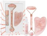 CRYSTALLOVE Gua Sha Rose Quartz komplekts, 1 gab.