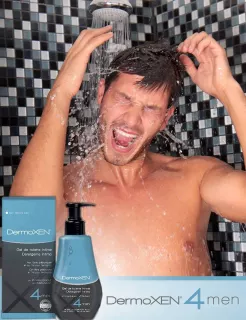 DERMOXEN 4 Men mazgāšanas līdzeklis intīmai zonai, 125 ml