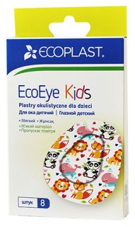 ECOPLAST EcoEye Kids 5.7cmx7.2cm acu plāksteri, 1 gab.