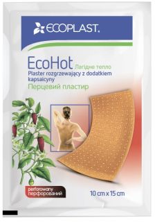 ECOPLAST Ecohot Sildošs Piparu 10x15cm plāksteris, 1 gab.