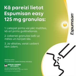 ESPUMISAN Easy 125mg paciņas, 14 gab.