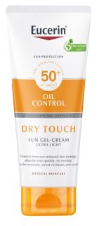 EUCERIN Sun Oil Control Dry Touch SPF 50+ Ķermenim Gēlveida saules aizsarglīdzeklis, 200 ml