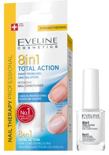 EVELINE Nail Therapy 8in1 stiprinošs līdzeklis nagiem, 12 ml