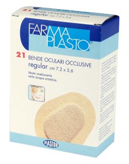 FARMA PLASTO 7.2 x 5.6 cm, miesas krāsā acu plāksteri, 21 gab.