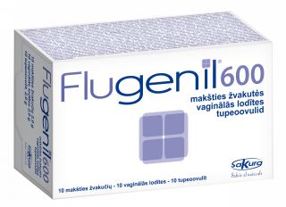 FLUGENIL 600 vaginālās lodītes, 10 gab.