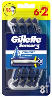 GILLETTE Blue 3 vienreizlietojamie skuvekļi, 8 gab.