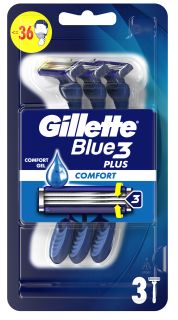 GILLETTE Blue3 Plus vienreizlietojamie skuvekļi, 3 gab.