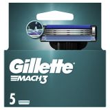 GILLETTE Mach3 skuvekļu maināmās kasetnes, 5 gab.