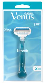 GILLETTE Venus Smooth 2 maiņas kasetnes + skuveklis, 1 gab.