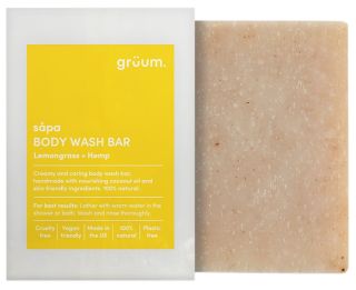 GRUUM Sapa Zero Plastic - Lemongrass & Hemp ziepes, 95 g