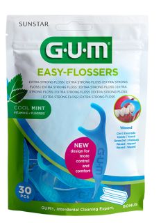 GUM Easy-Flossers Cool Mint zobu starpu tīrītājs, 30 gab.