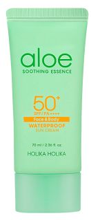 HOLIKA HOLIKA Aloe Soothing Essence Waterproof SPF 50+ saules aizsarglīdzeklis, 70 ml