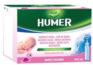 HUMER Izotonisks Jūras Ūdens 5 ml šķīdums, 18 gab.