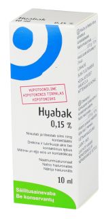 HYABAK 0,15 % acu pilieni, 10 ml