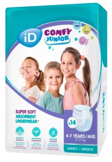 ID Comfy Junior Pants (4-7 gadi) biksītes, 14 gab.