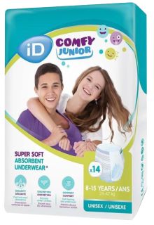 ID Comfy Junior Pants (8-15 gadi) biksītes, 14 gab.