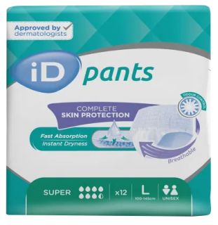 ID Pants Super L (100-145 cm) biksītes, 12 gab.