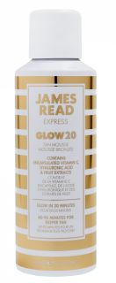 JAMES READ Express Glow 20 ķermenim paštonējošās putas, 200 ml