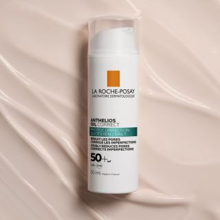 LA ROCHE-POSAY Anthelios Oil Correct SPF 50+ saules aizsarglīdzeklis, 50 ml