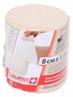 LAUMA MEDICAL 8 cm x 1,5 m elastīga medicīniskā saite, 1 gab.