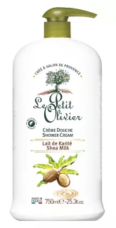 LE PETIT OLIVIER Shea Milk dušas krēms, 750 ml