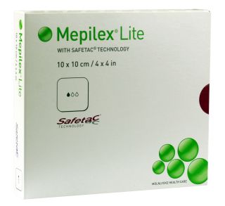 MEPILEX Lite 10x10 cm brūču pārsējs, 5 gab.